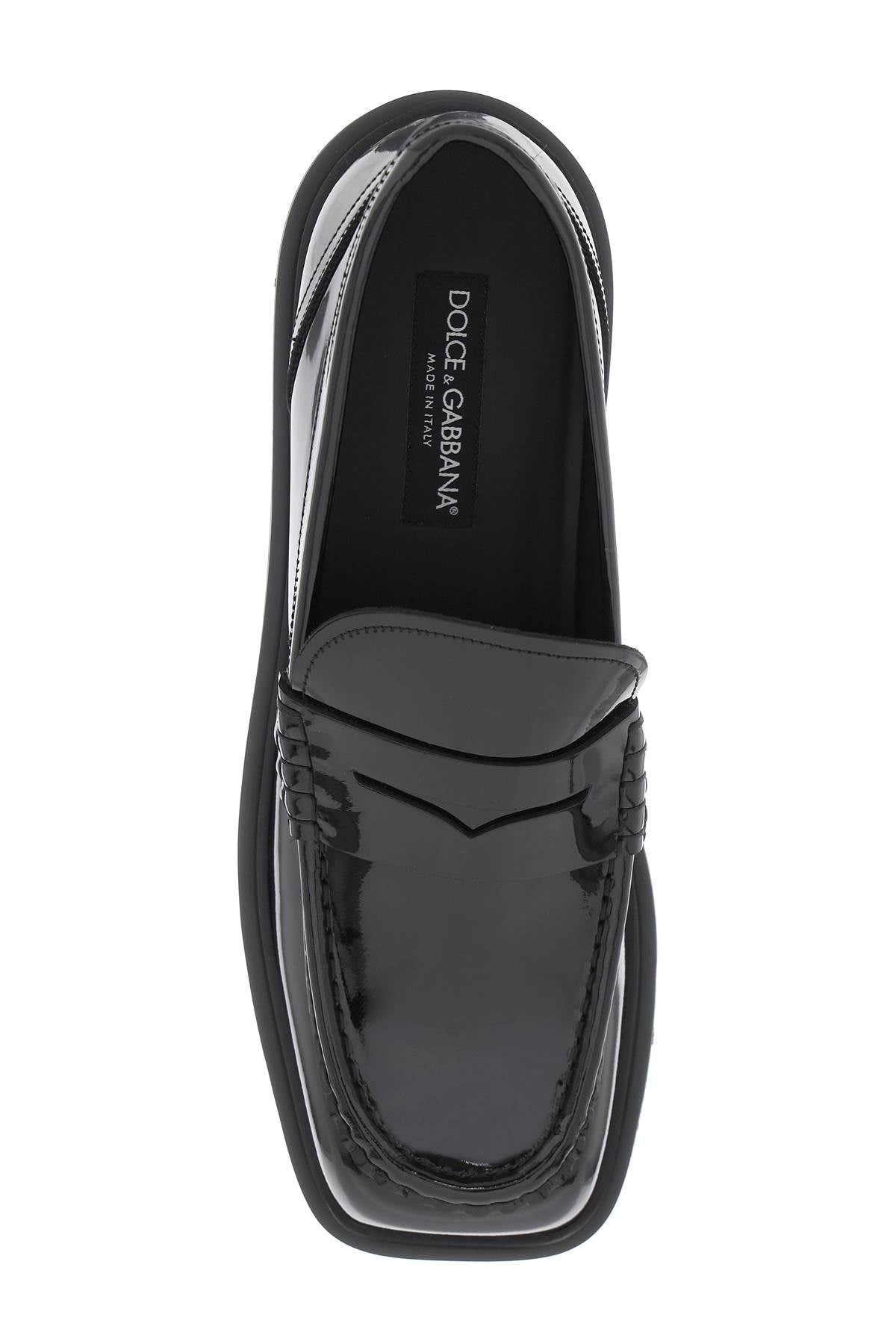 Patent Leather Mocassins  - Black