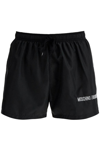 Embroidered Sea Boxer Shorts  - Black