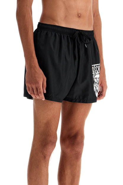 'sea Print Boxer Shorts For  - Black