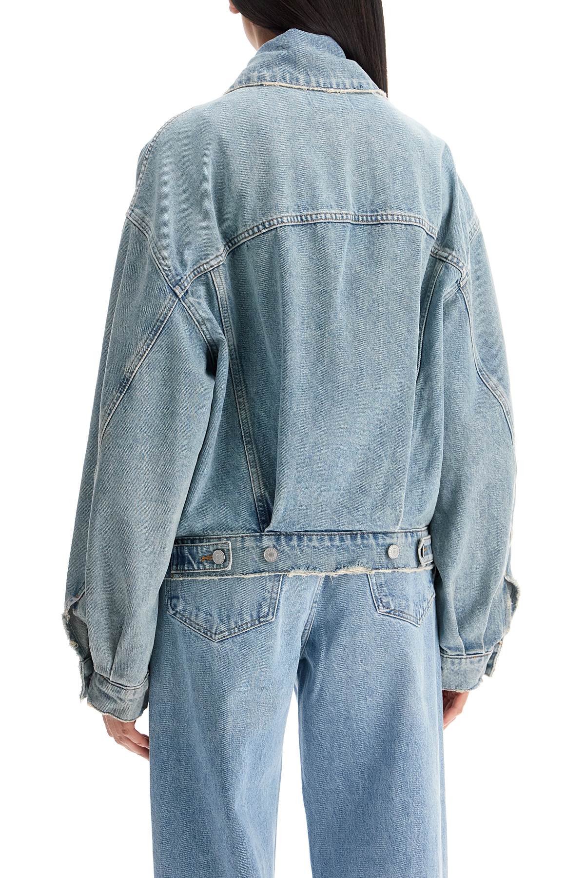 Denim Dalton Balloon Jacket With  - Blue