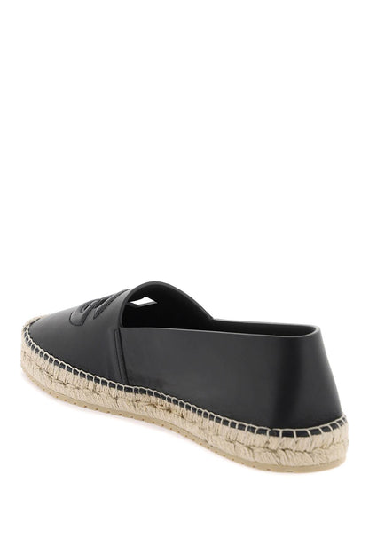 Leather Espadrilles With Dg Logo And  - Black