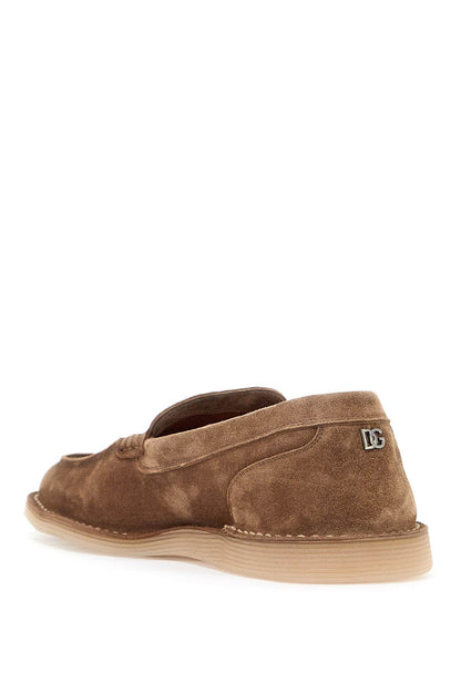 Suede Leather Moccas  - Brown