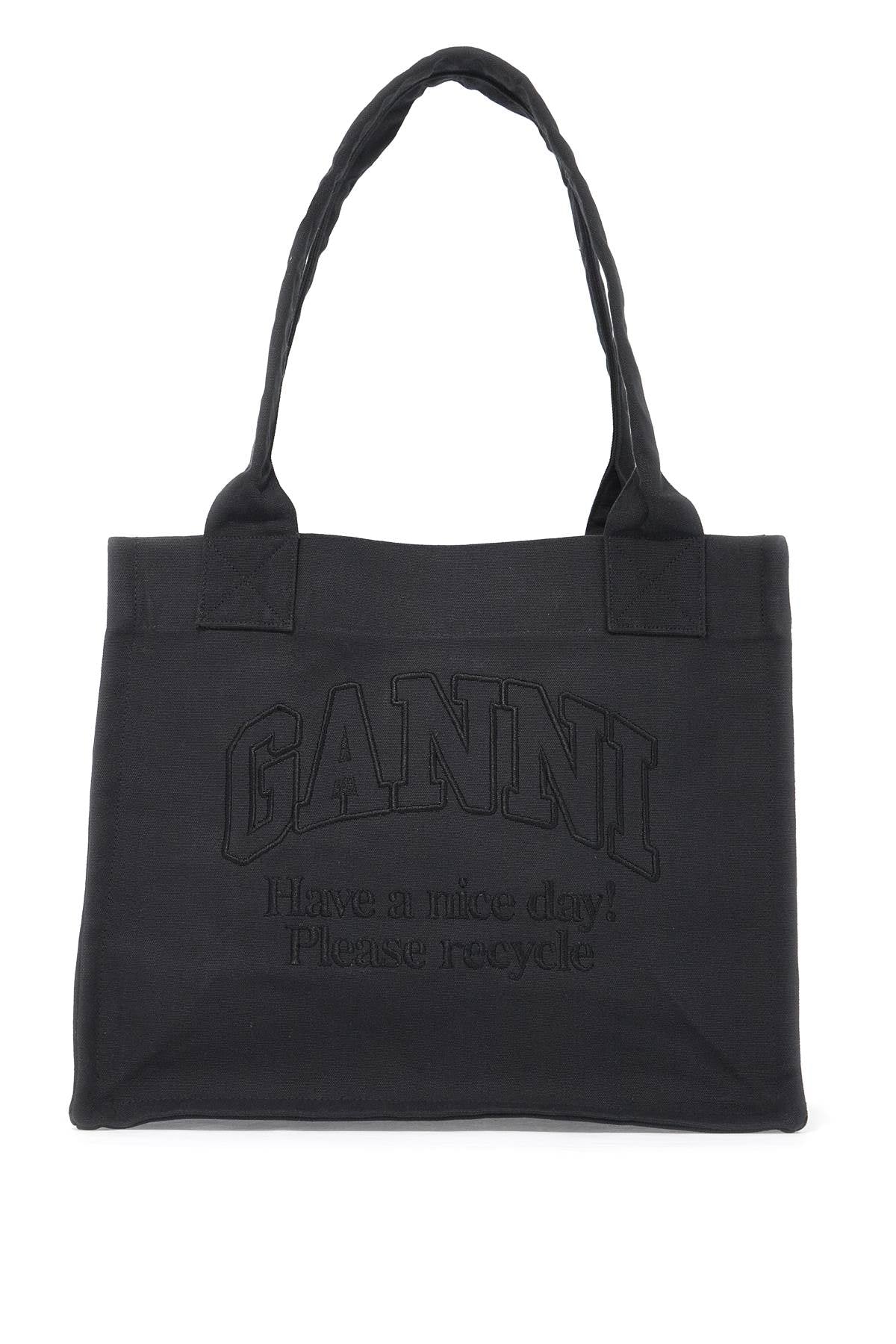 Recycled Cotton Tote Bag In  - Black