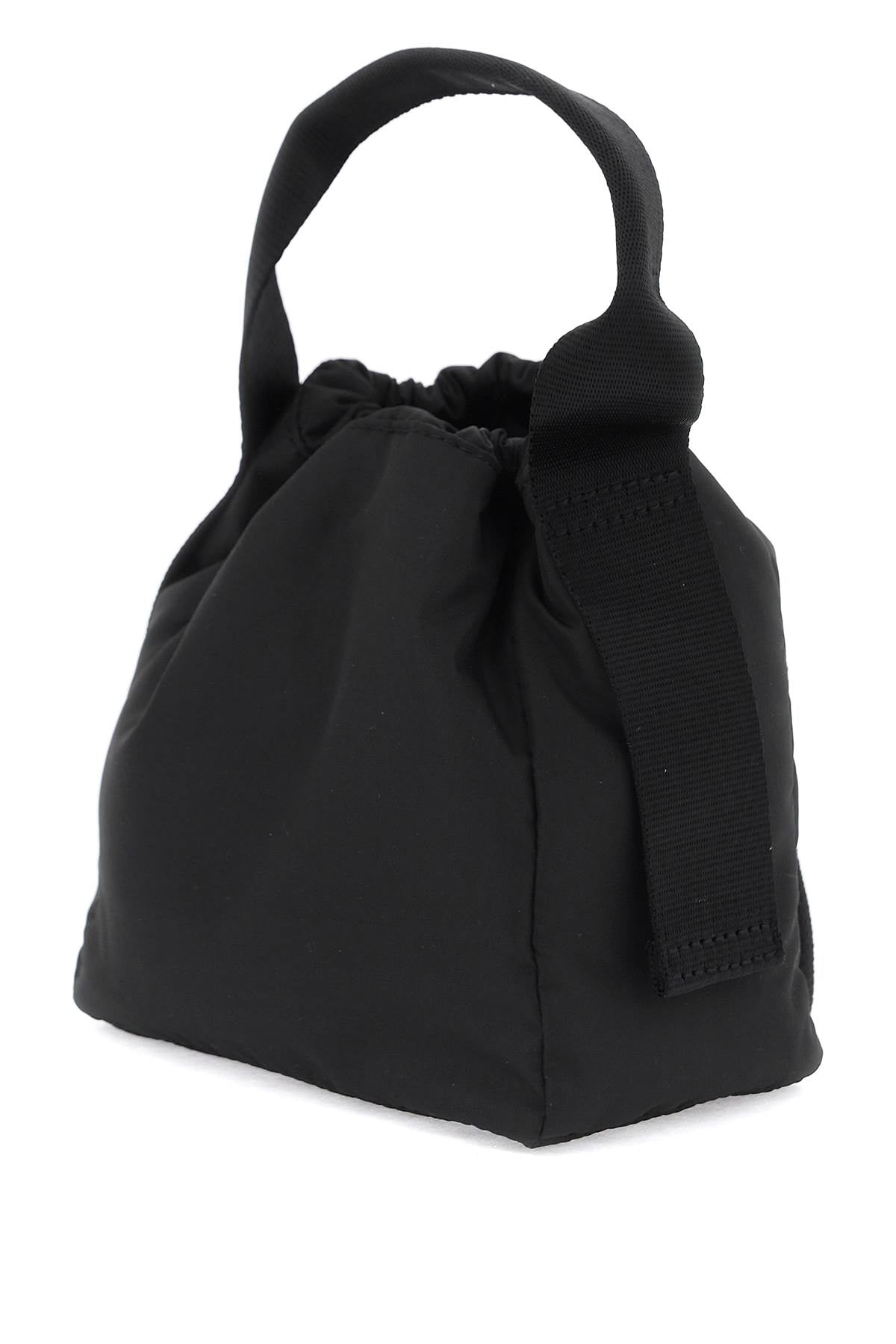 Recycled Nylon Handbag With 9  - Black