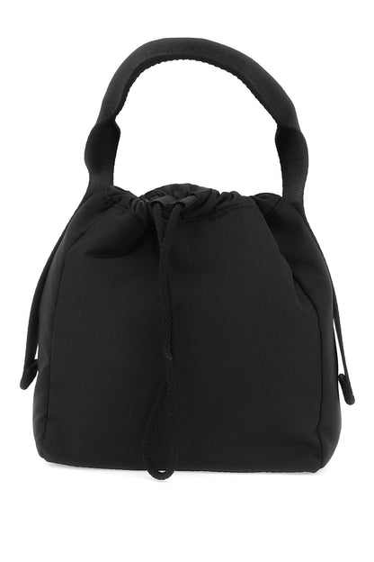 Recycled Nylon Handbag With 9  - Black