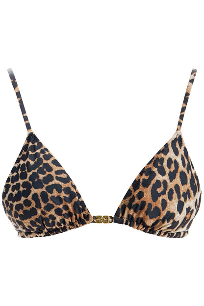 "leopard Print Bikini Top  - Beige