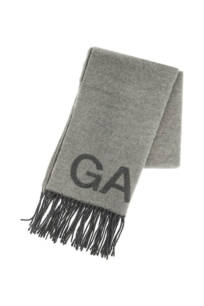 Jacquard Logo Scarf  - Grey