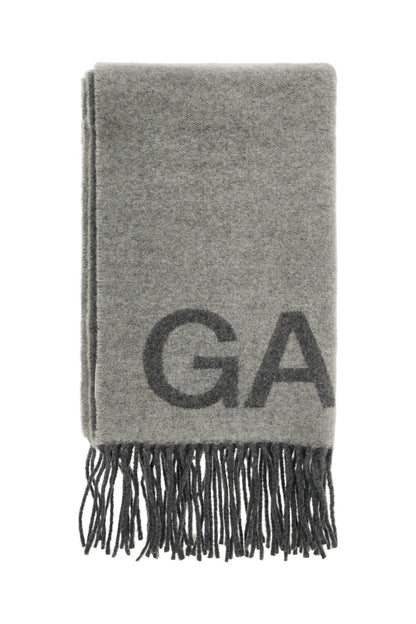 Jacquard Logo Scarf  - Grey