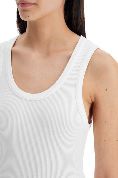 Poppy Ribbed Tank Top  - White