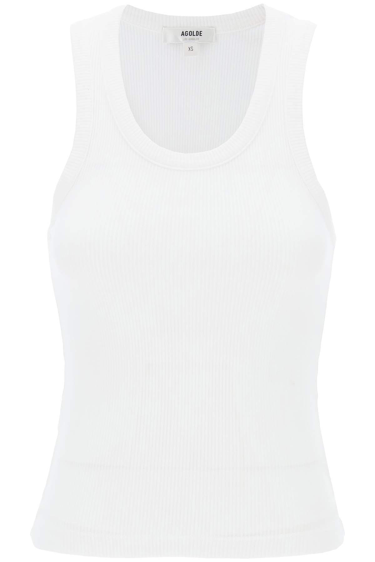 Poppy Ribbed Tank Top  - Bianco