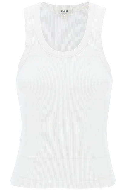 Poppy Ribbed Tank Top  - Bianco