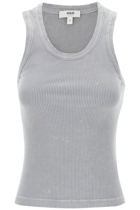 "ribbed Poppy Sleeveless  - Grey