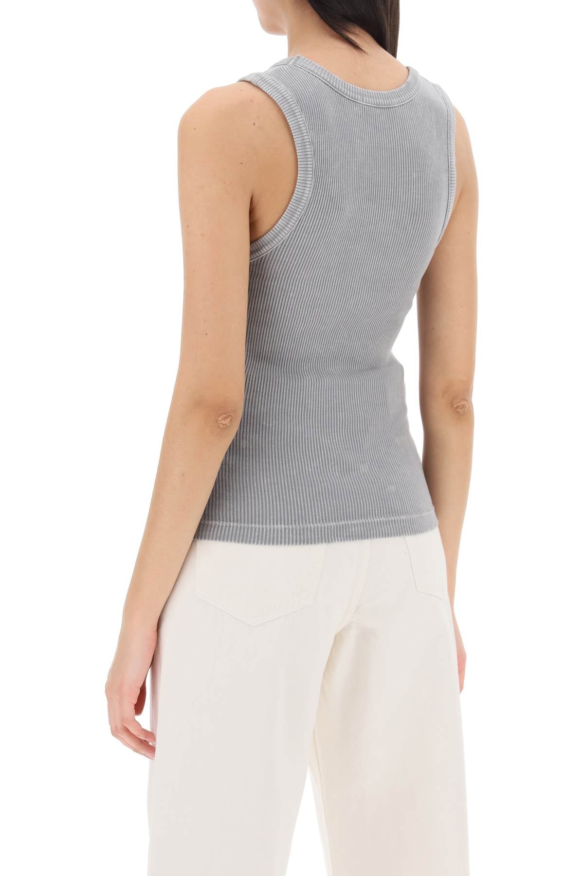 "ribbed Poppy Sleeveless  - Grey