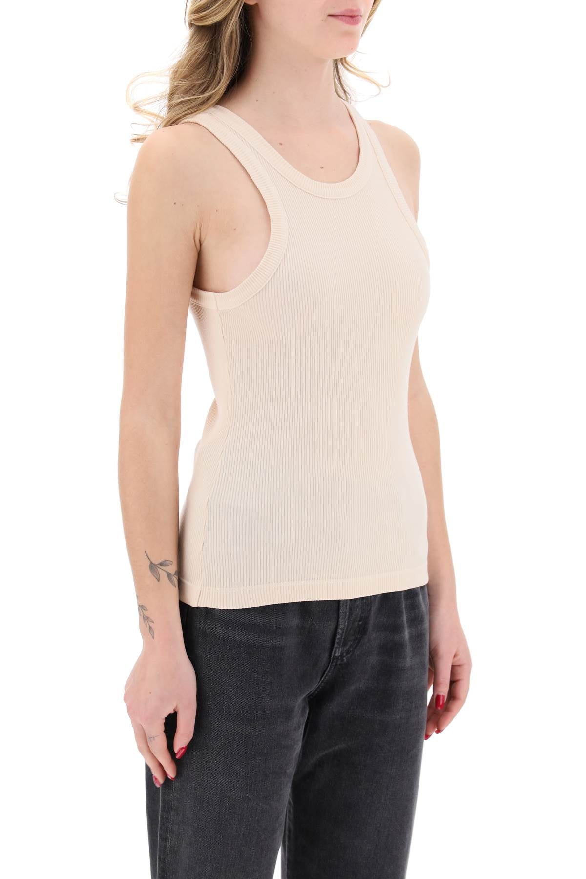 "ribbed Sleeveless Top B  - Neutro