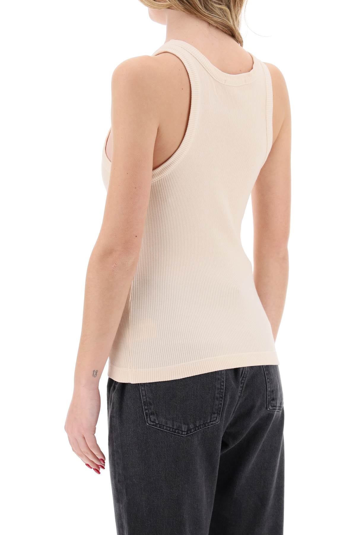 "ribbed Sleeveless Top B  - Neutro