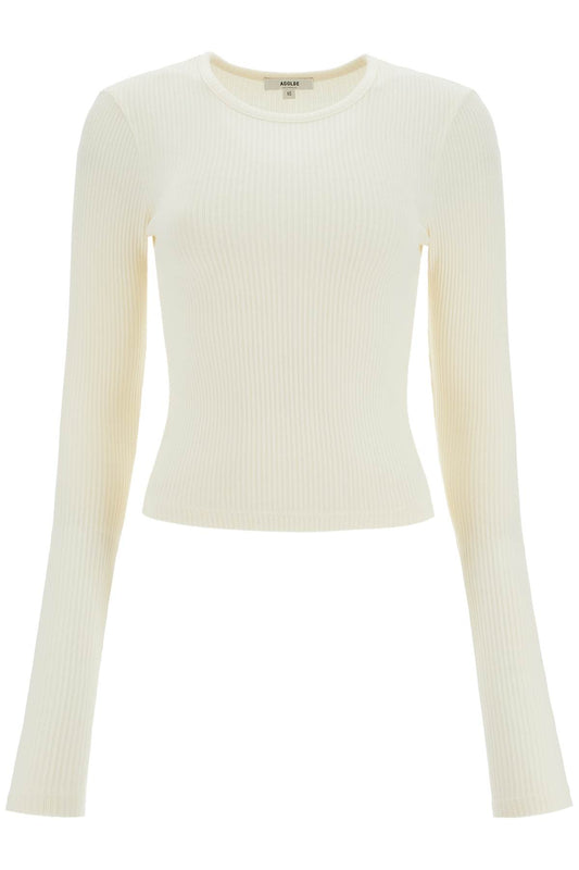 Fitted Long-sleeved Top By  - White