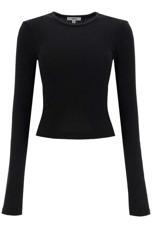 Fitted Long-sleeved Top By  - Black