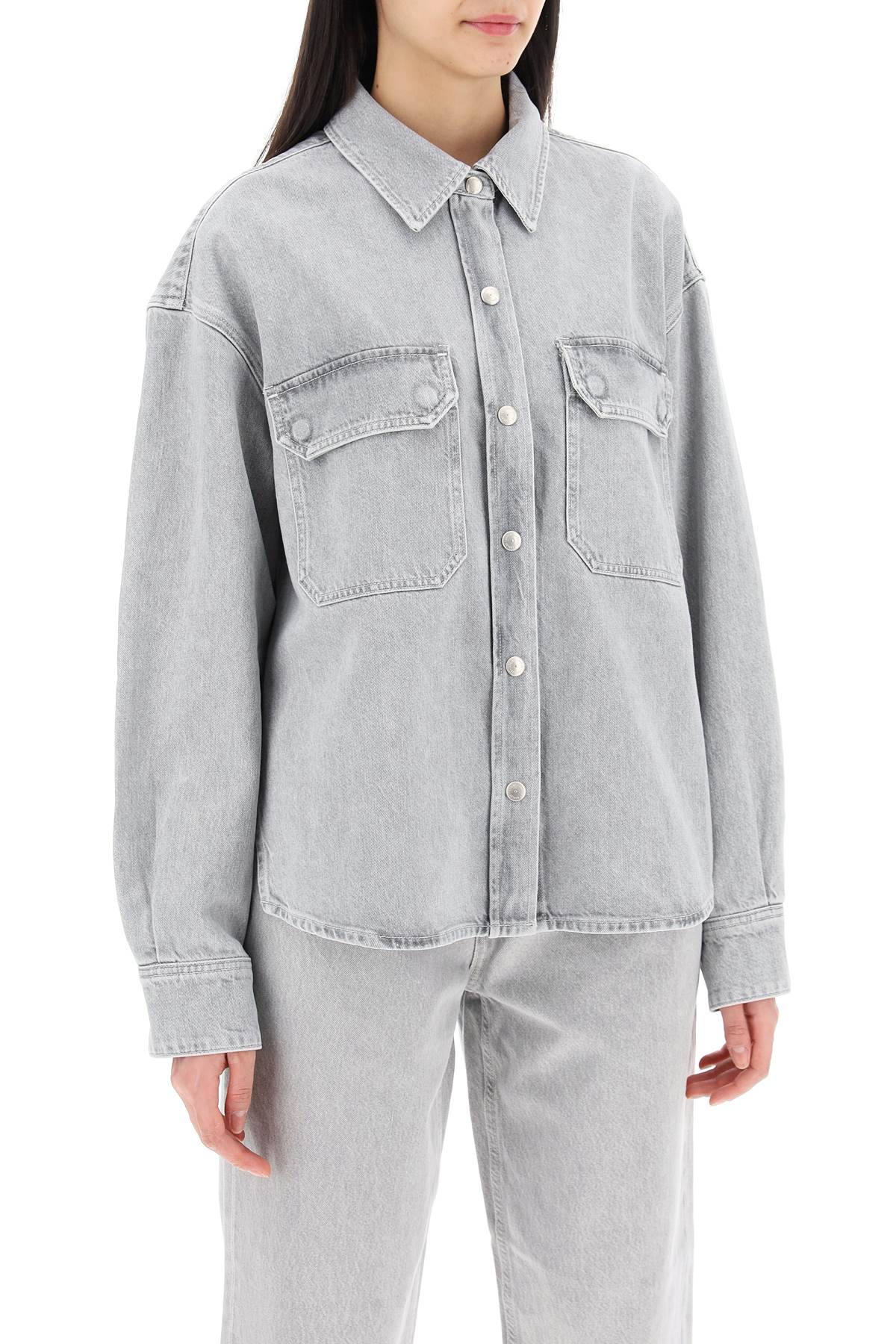 Gwen Denim Shirt For Women  - Grey