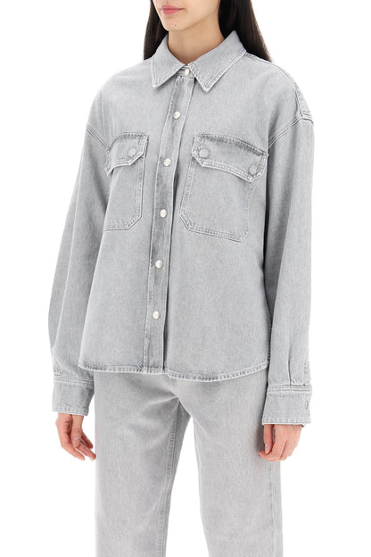 Gwen Denim Shirt For Women  - Grey