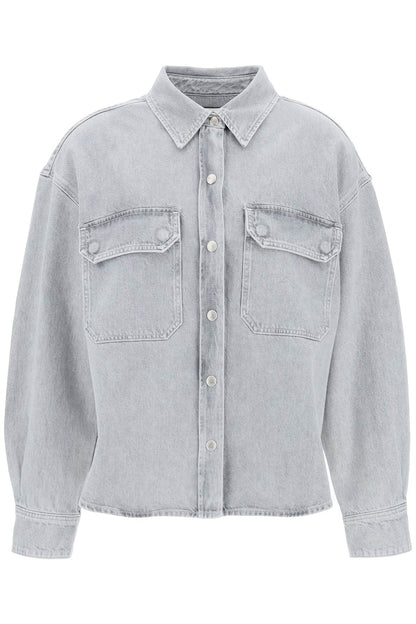 Gwen Denim Shirt For Women  - Grey