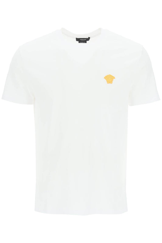 Medusa Embroidered T-shirt  - White