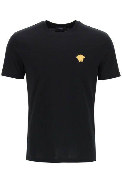 Medusa Embroidered T-shirt  - Black