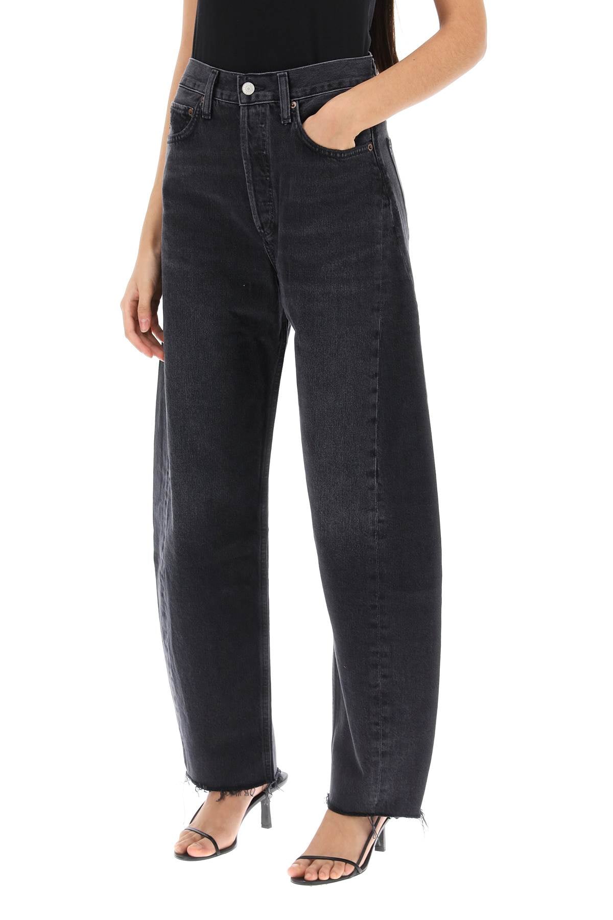 Luna Curved Leg Jeans  - Black