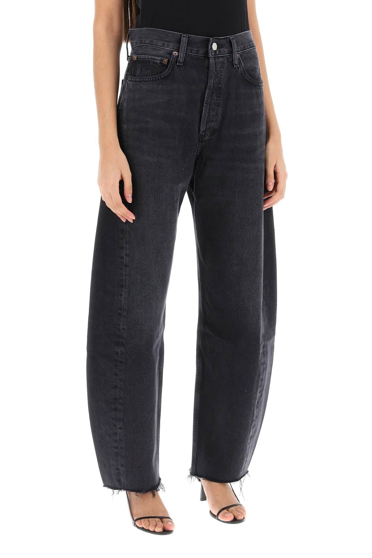 Luna Curved Leg Jeans  - Black