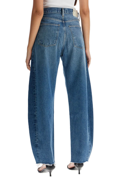 Luna Curved Leg Jeans  - Blue