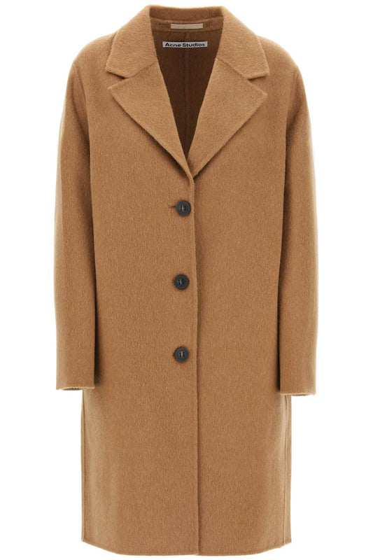 Midi Wool And Alpaca Coat  - Beige