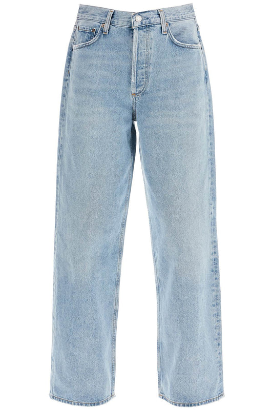 Low Slung Baggy Jeans  - Blue