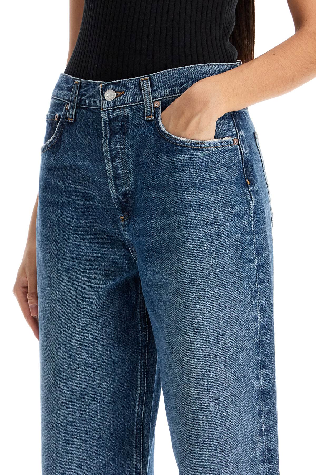 Low Slung Baggy Jeans  - Blue