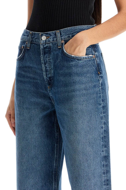 Low Slung Baggy Jeans  - Blue