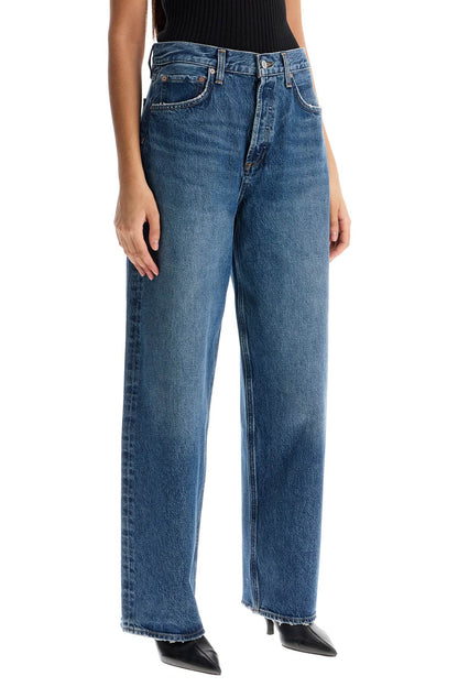 Low Slung Baggy Jeans  - Blue