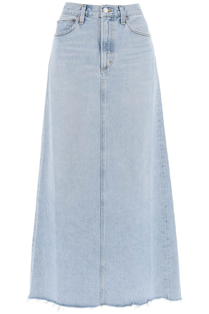 Hilla Maxi Skirt In Denim  - Light Blue