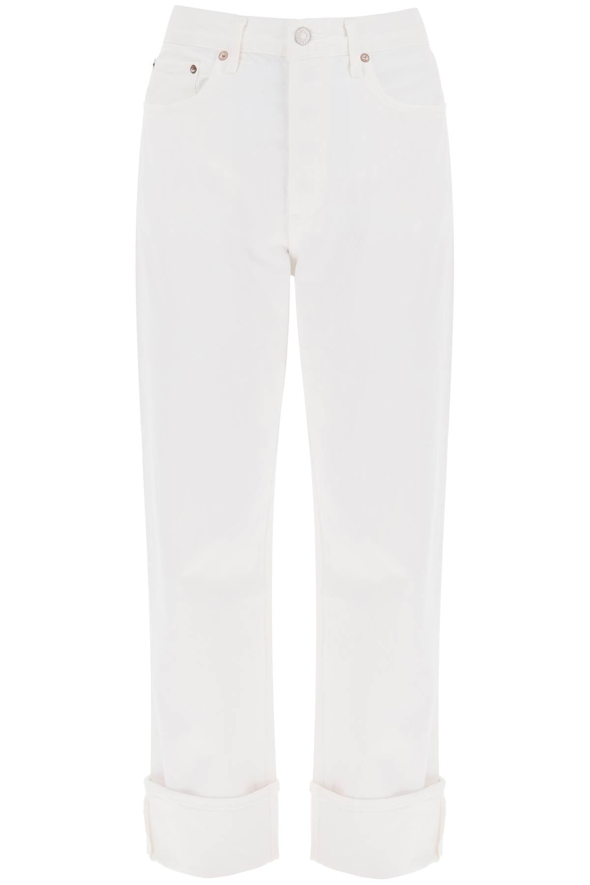 Ca\n\nstraight Jeans With Low Crotch Fran  - White