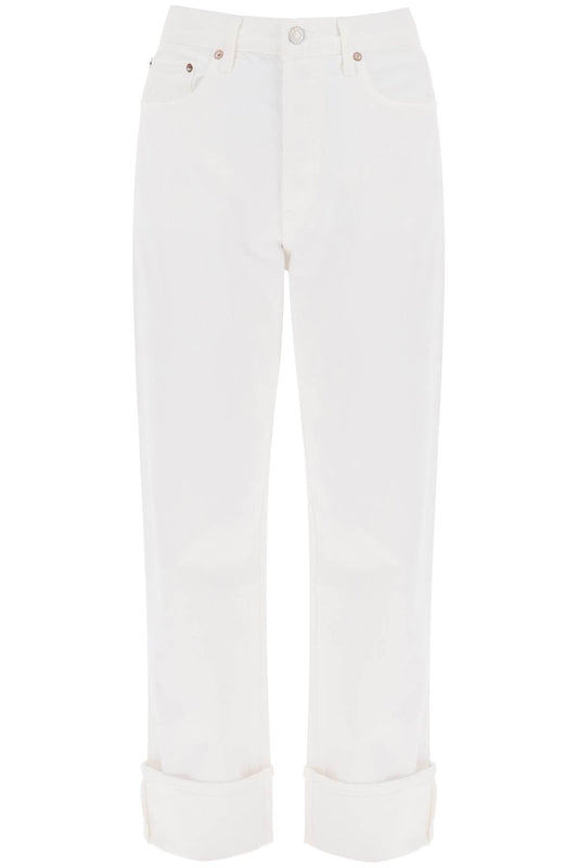 Ca\n\nstraight Jeans With Low Crotch Fran  - White