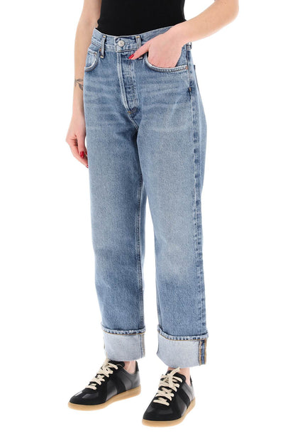 Ca

straight Jeans With Low Crotch Fran  - Blue