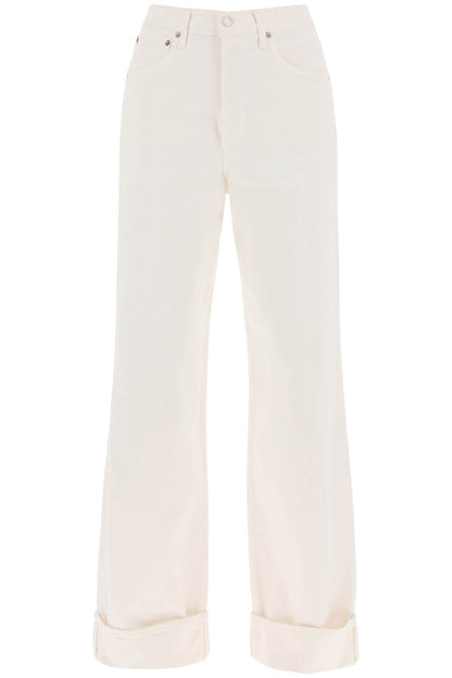 Dame Wide Leg Jeans  - White