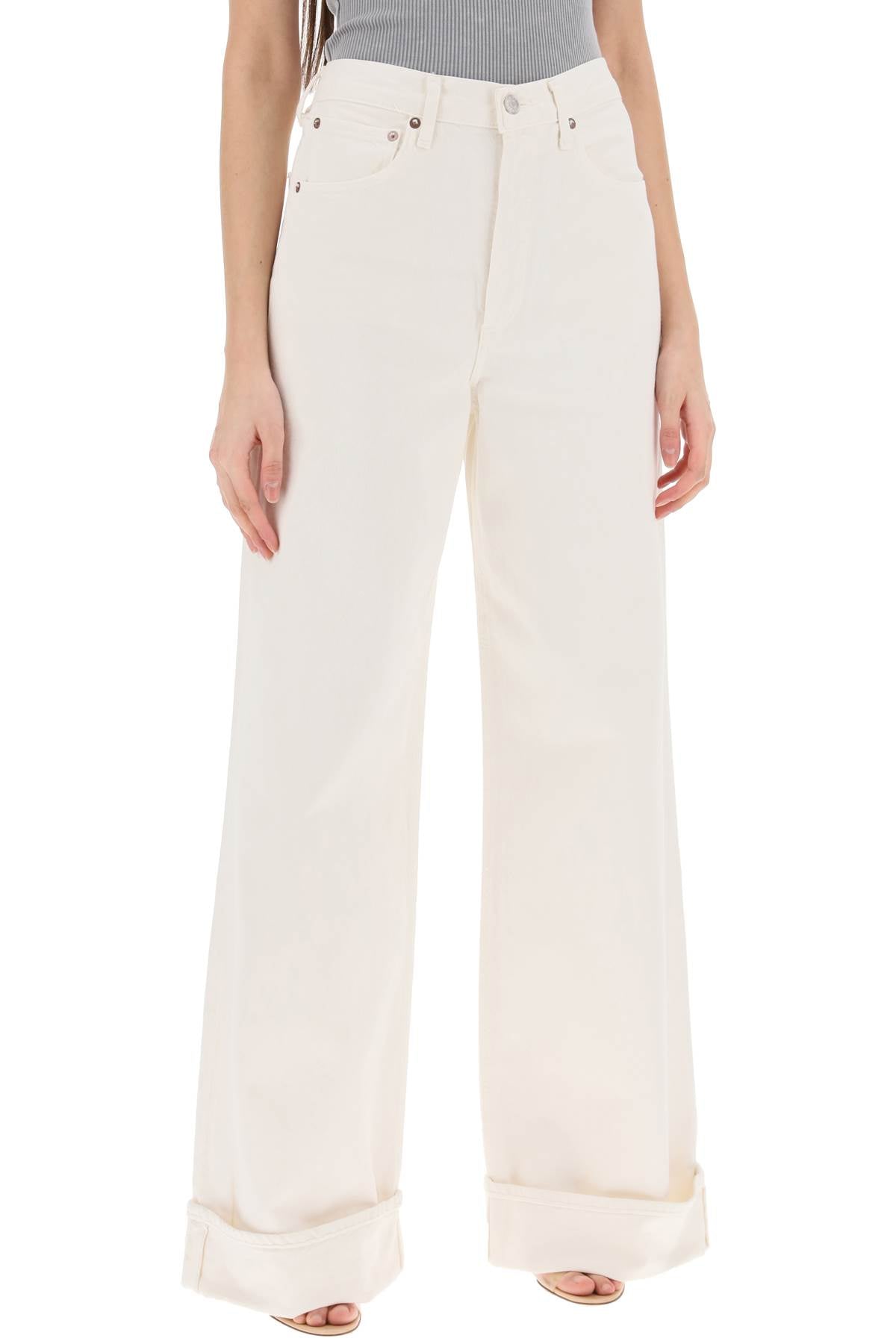 Dame Wide Leg Jeans  - White