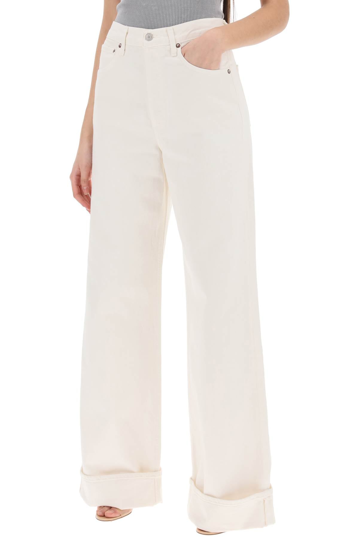 Dame Wide Leg Jeans  - White