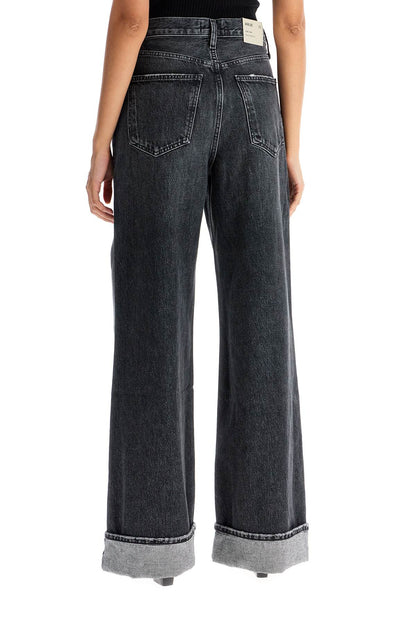 Dame Wide Leg Jeans  - Black