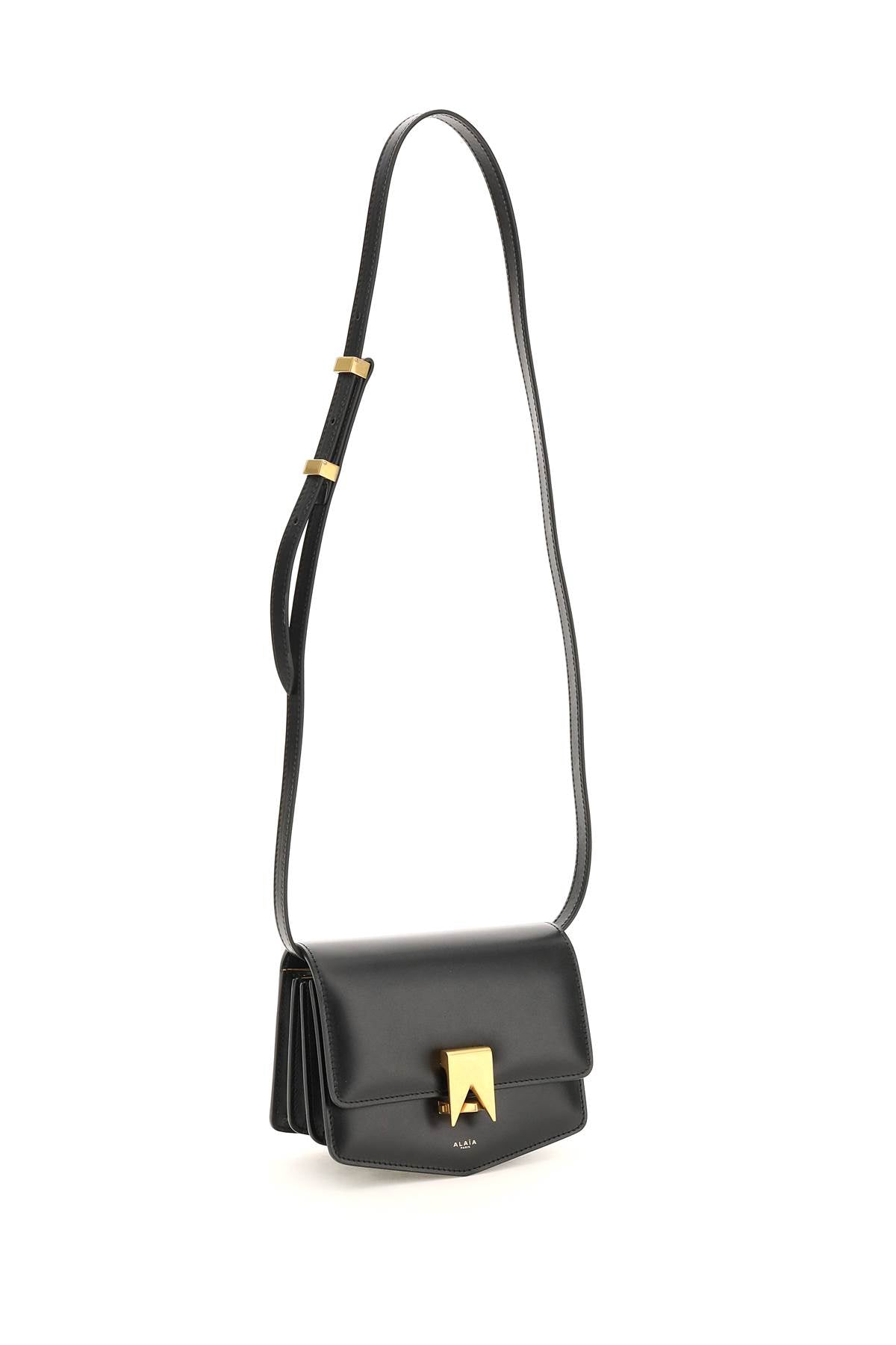 Small 'le Papa' Leather Bag  - Black