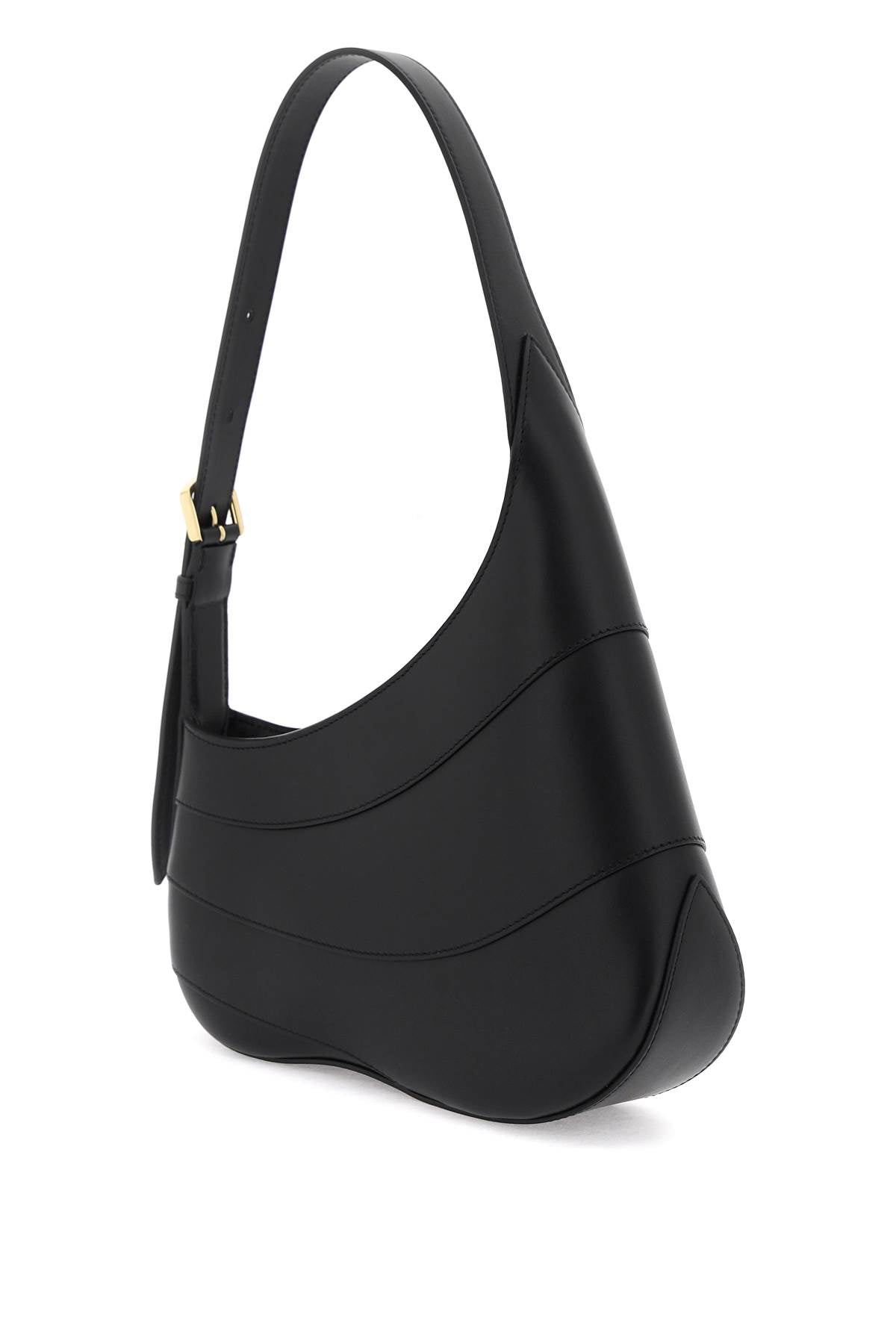 Hobo Wave Shoulder Bag  - Black