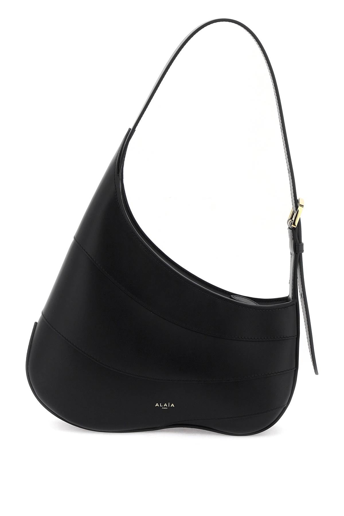 Hobo Wave Shoulder Bag  - Black