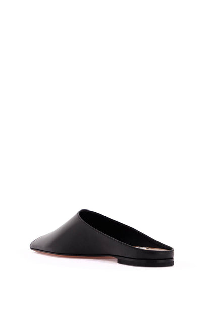 Spike Flat Mules  - Black