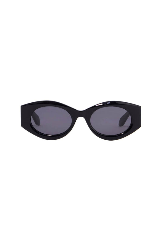 Oval Sunglasses For Stylish Sun  - Black