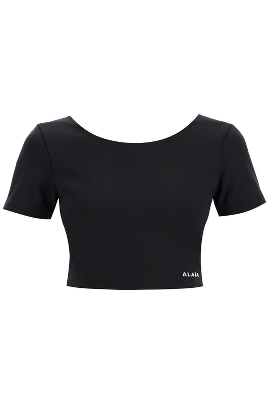 Technical Jersey Crop Top For Women  - Nero