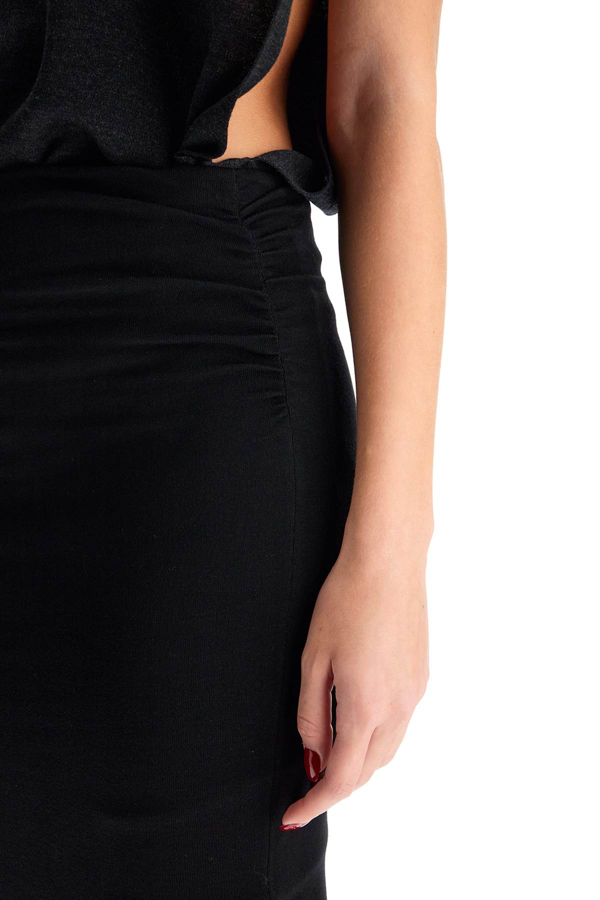 Draped Pant Skirt  - Black