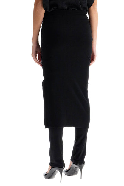 Draped Pant Skirt  - Black